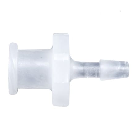 Cole Parmer Luer to Hose Barb Fitting, Straight Adapter, Ntrl Kynar, Cleanroom, Female Luerx3/32in ID; 10PK LF-1.5NK7-QC